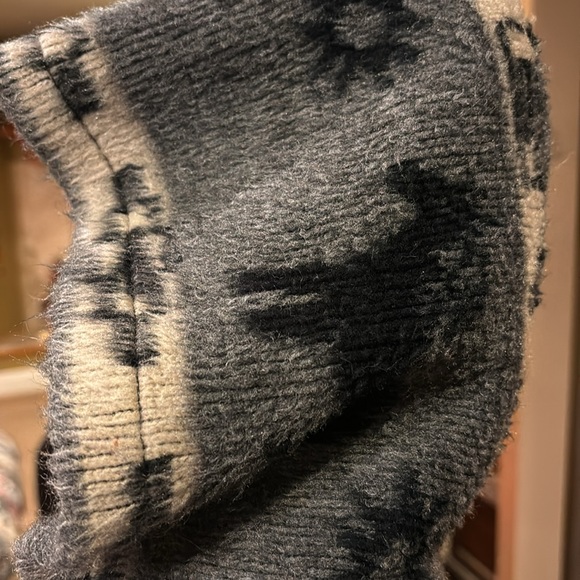 Horses Print Fuzzy Sweater Hooded Jacket - Picture 4 of 9